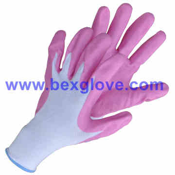 13 Gauge Polyester Liner, Nitrile Coating, Foam Finish Glove